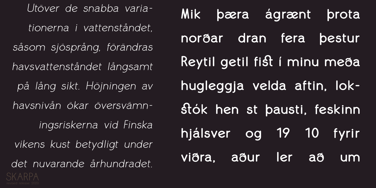Example font Skarpa #3